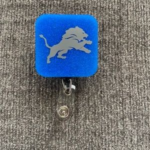 Lions Retractable Name Badge Reel ID Name Tag Holder